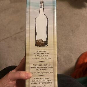 Guest Message Bottle with Sand and Shells